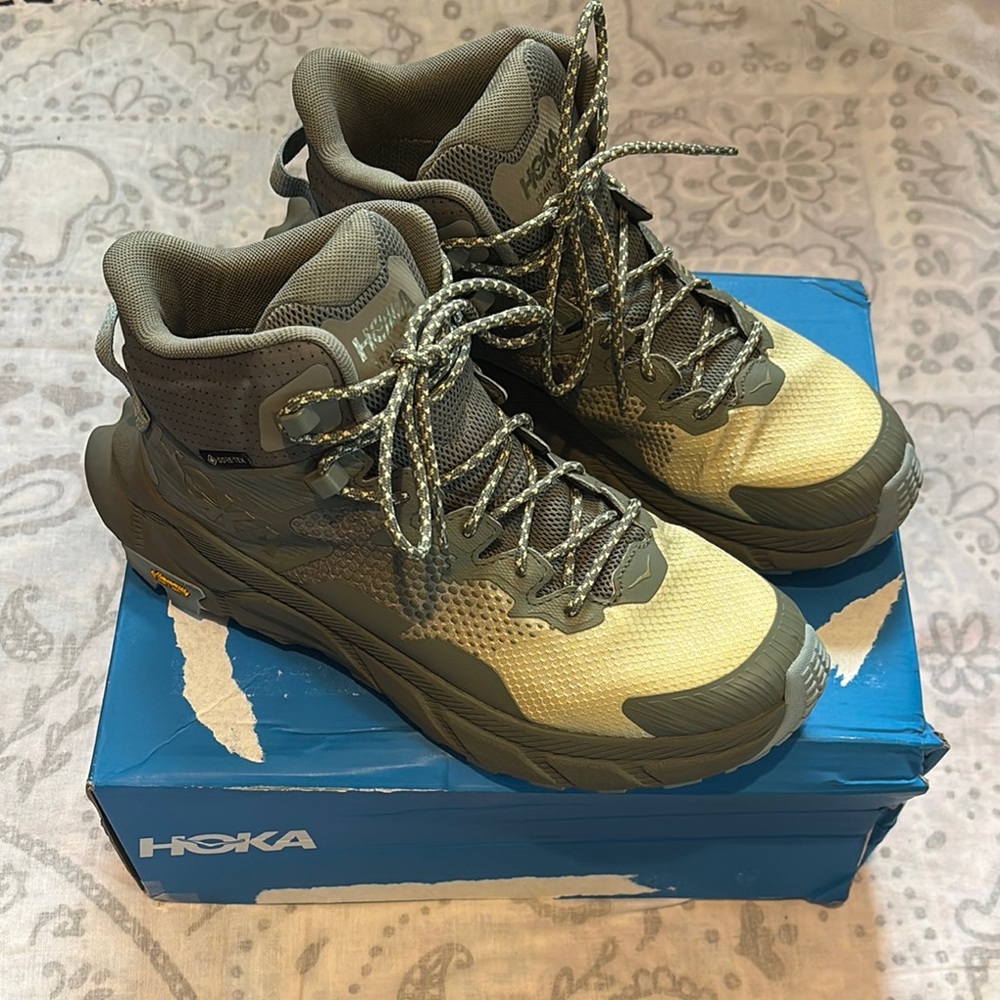 NEW HOKA One One Trail Code GTX Olive Celery Green 1123165
